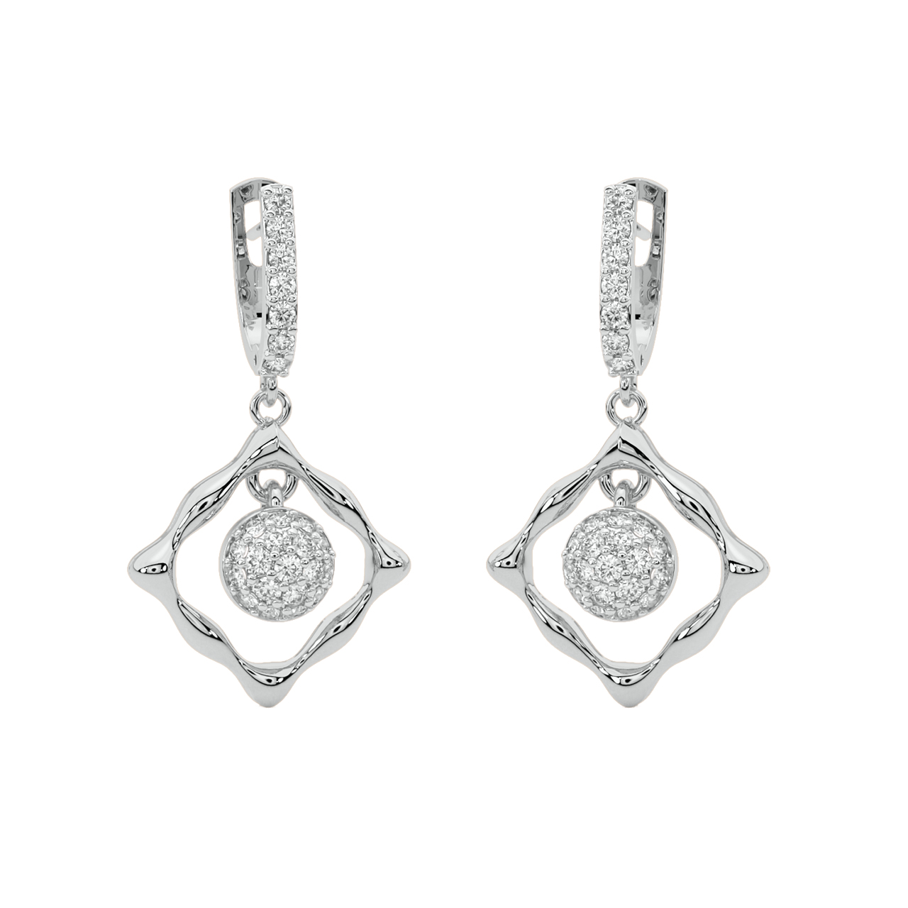 Britta Round Diamond Earrings